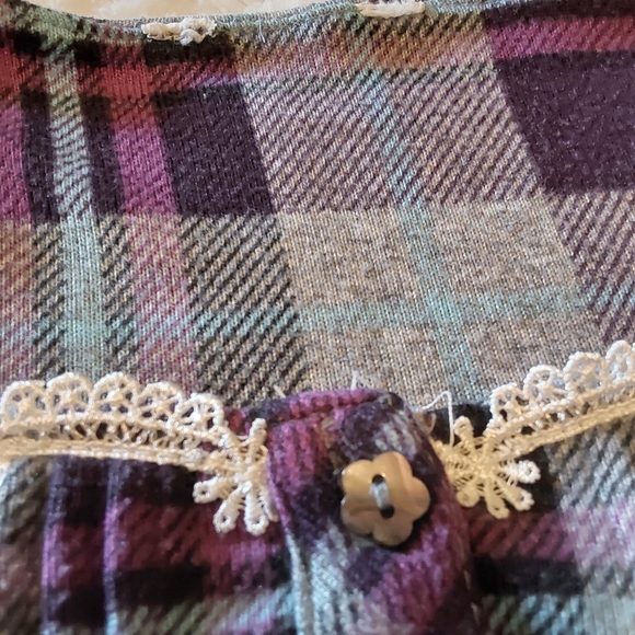 🌺 Vintage Plaid Flannel Nightgown/Housedress/Loungewear - Picture 8 of 10